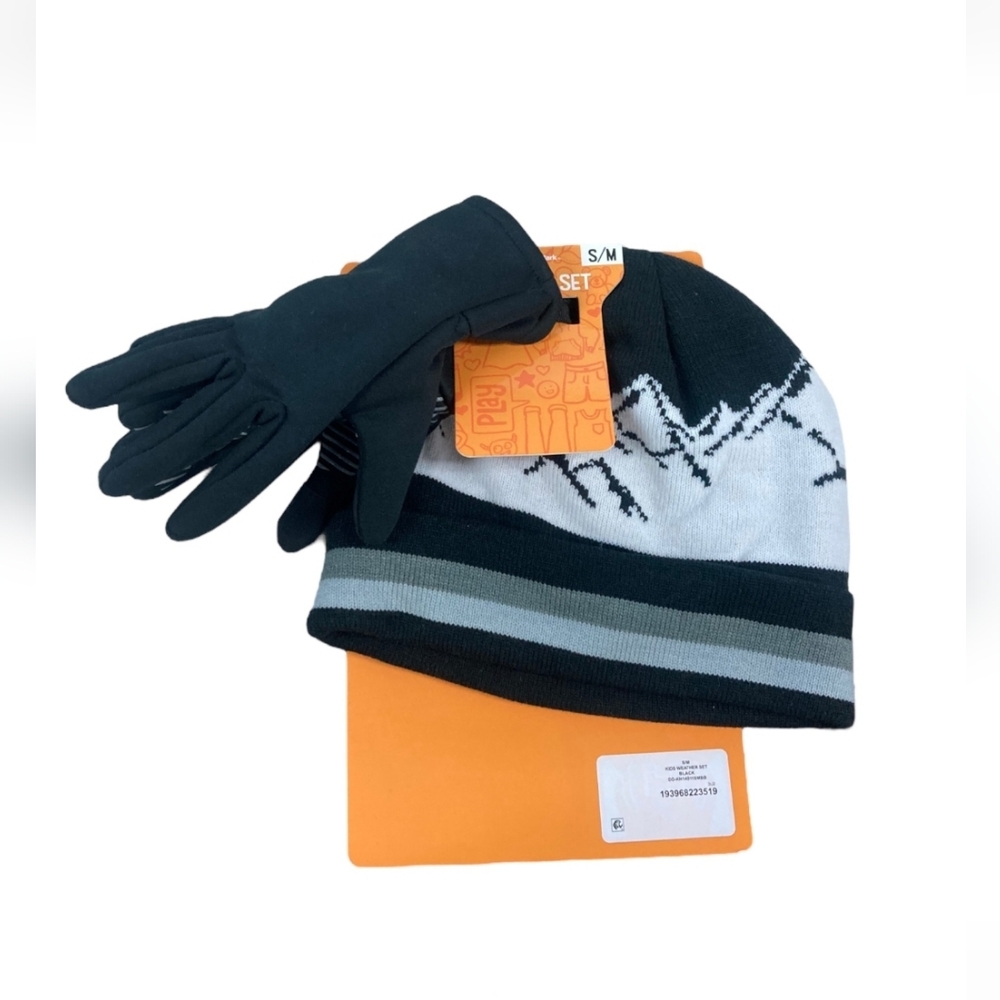 Navy Hat & Gloves Set!